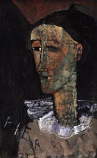 Amedeo Modigliani Pierrot oil painting image